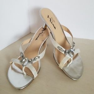 Touch Of Nina Sliver Heels